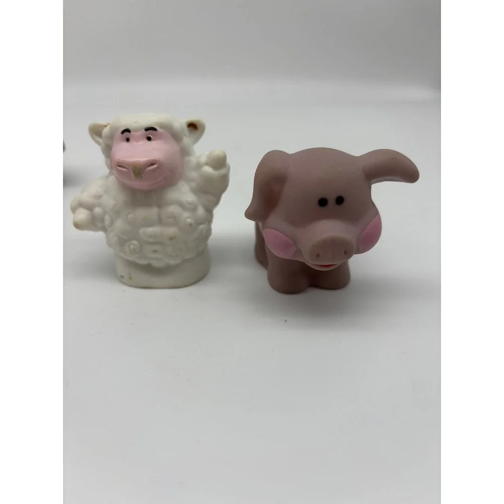 John Deer Toy Figures Farm Animal Lot 4pc Horse Sheep Pig Lamb